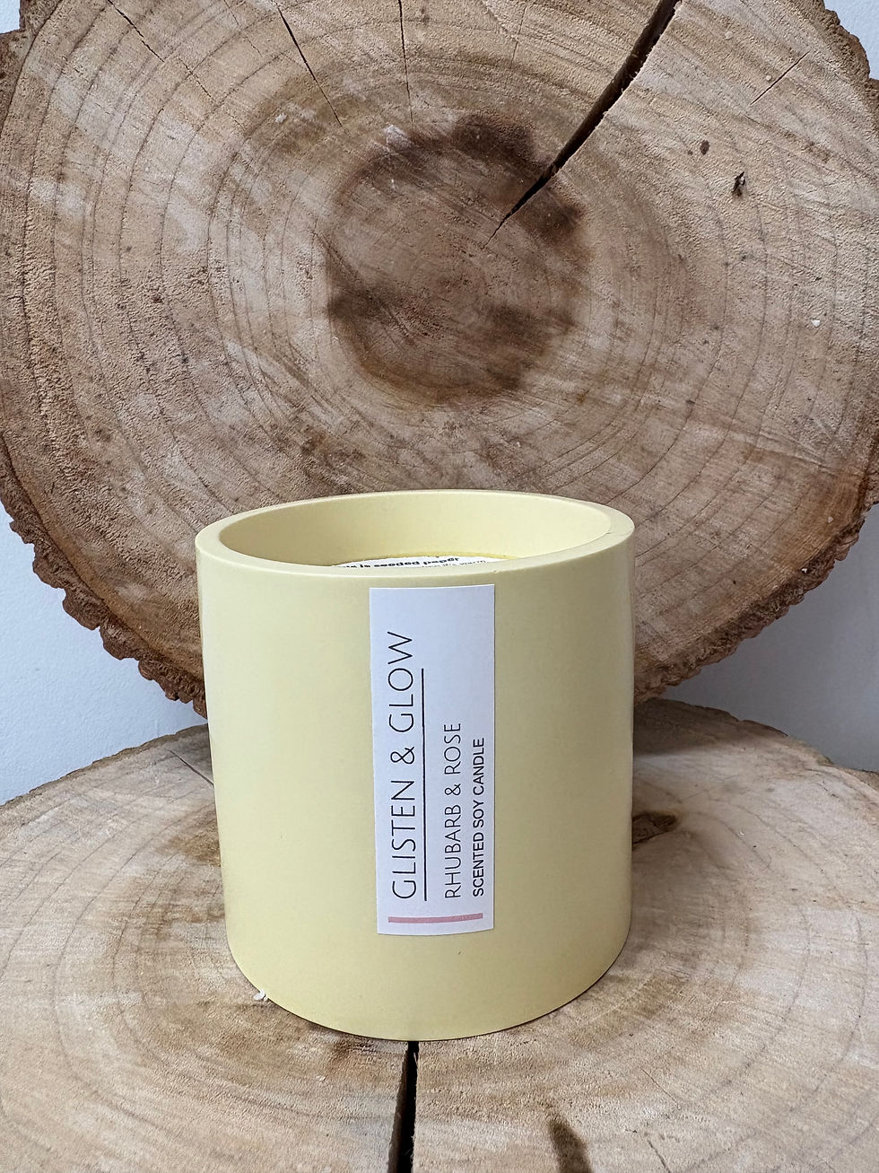Rhubarb & Rose luxury candle