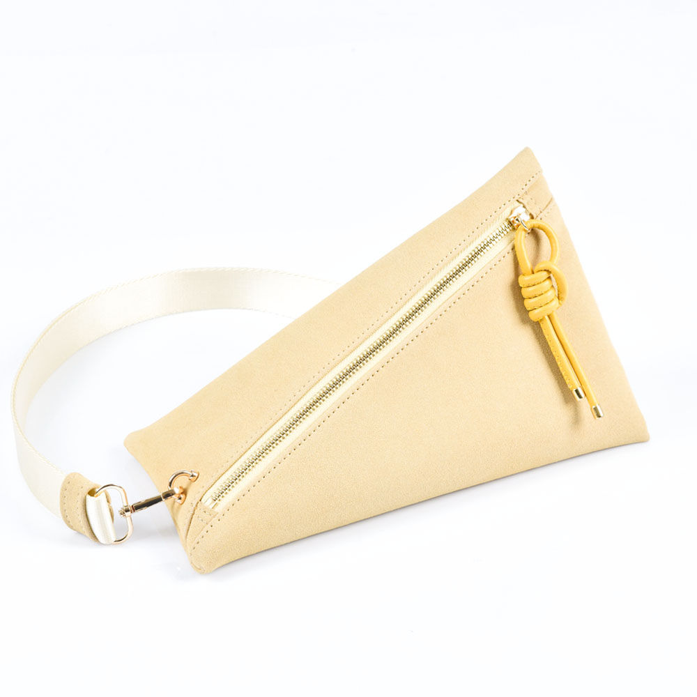 PRISM Suede Triangle Shape Bag