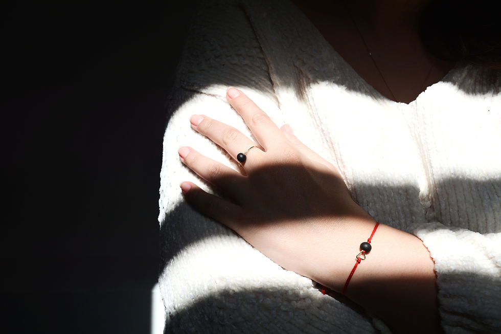 Thumbnail: ENNETHA Gold and Amber Ring