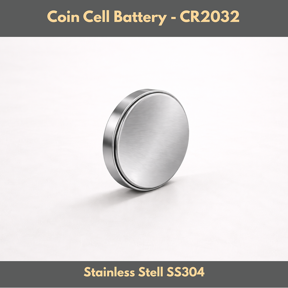 Thumbnail: Coin Cell Battery CR2032 - Stainless steel SS304