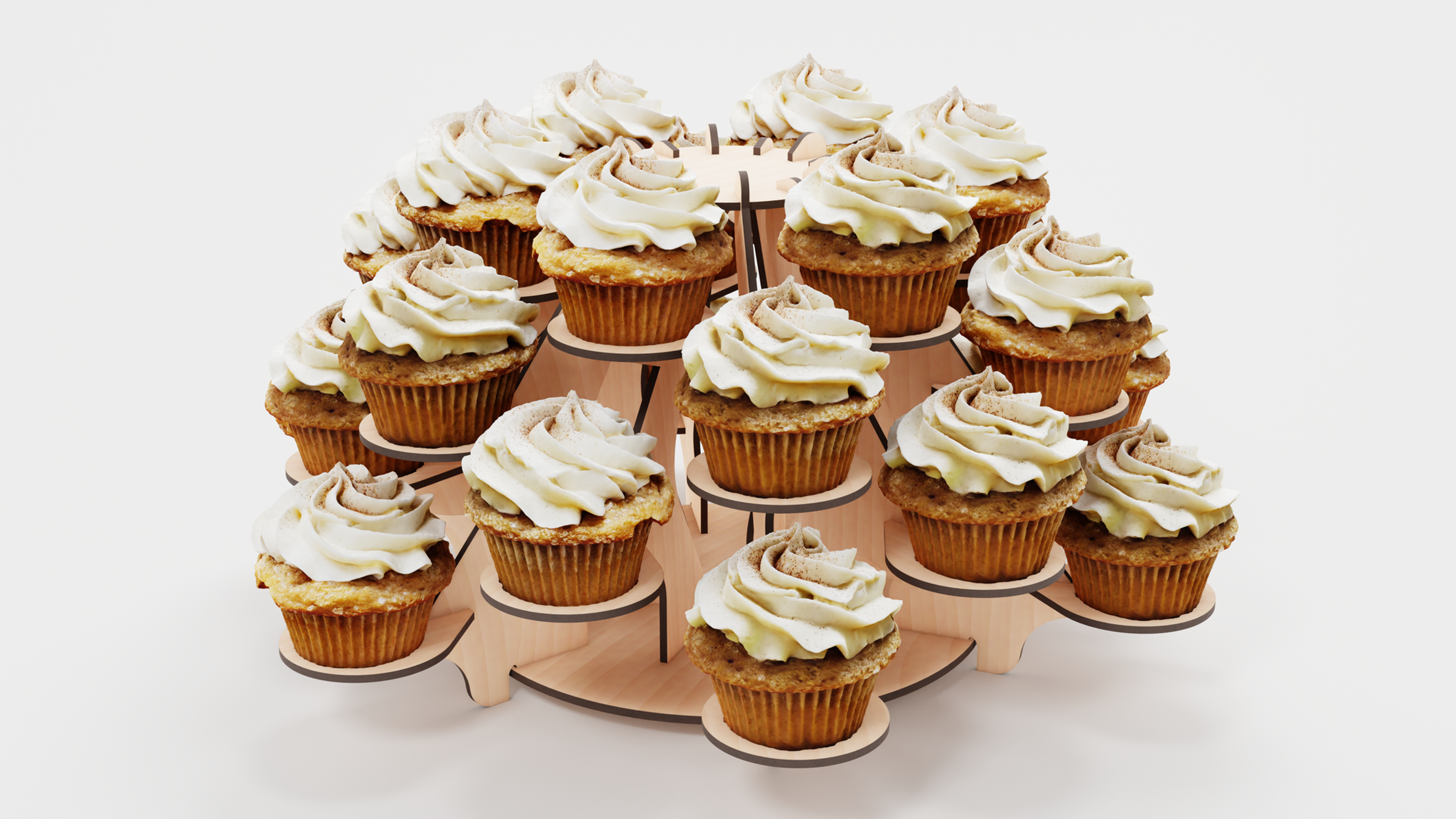 Wooden Tiered Cake Stand