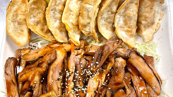 Chicken Teriyaki Combo w/gyoza (8pcs)