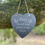 Thumbnail: Memorial Hanging Slate Heart. NEW DESIGN