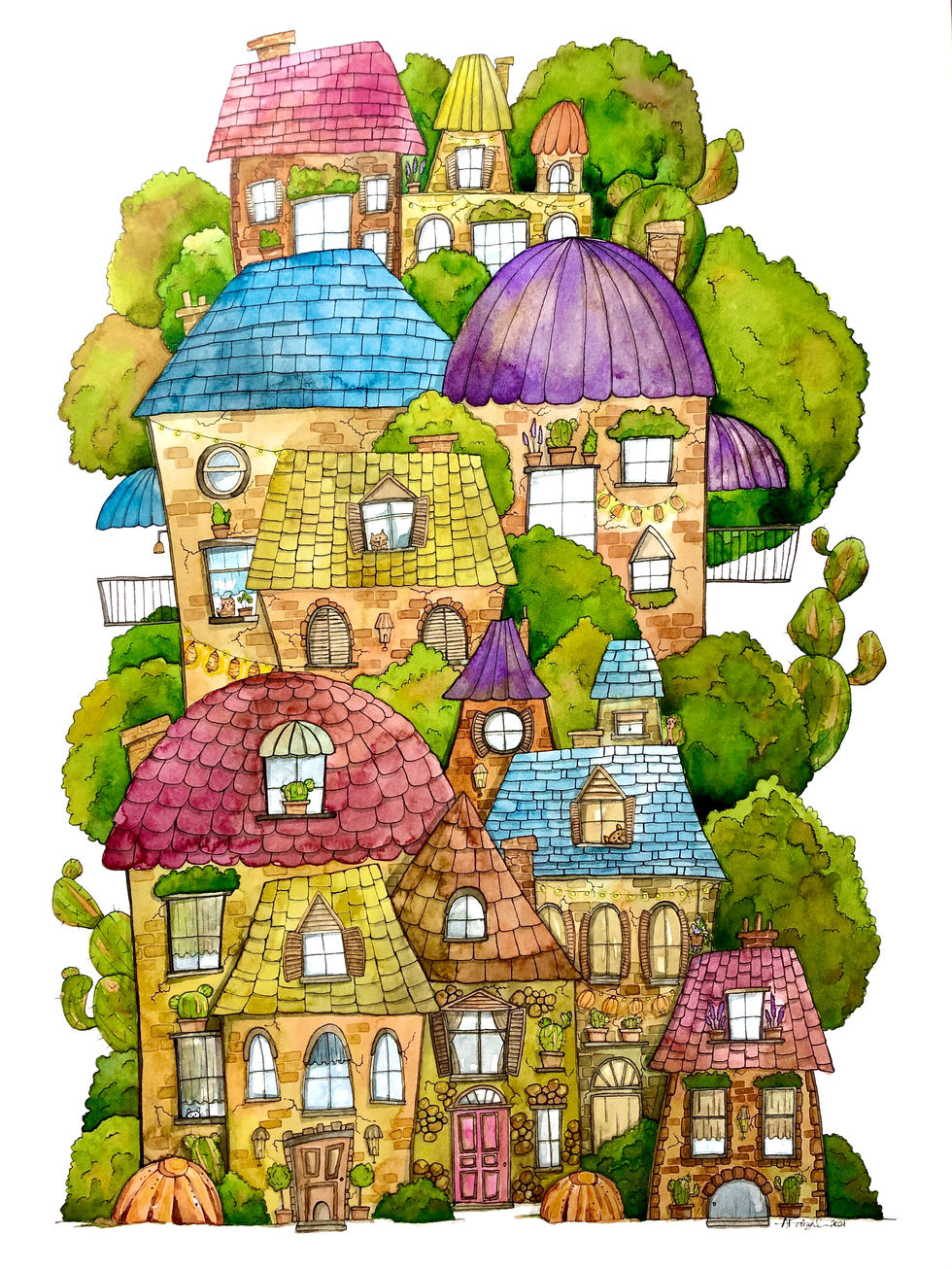 Whimsical green houses private collection
