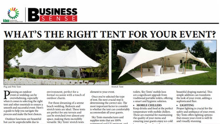 Sky Tents - What’s the right tent for your event?