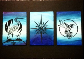 Blue Triptych