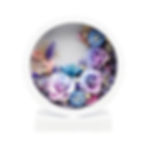 永生花月圓花燈 - 紫藍白色正面