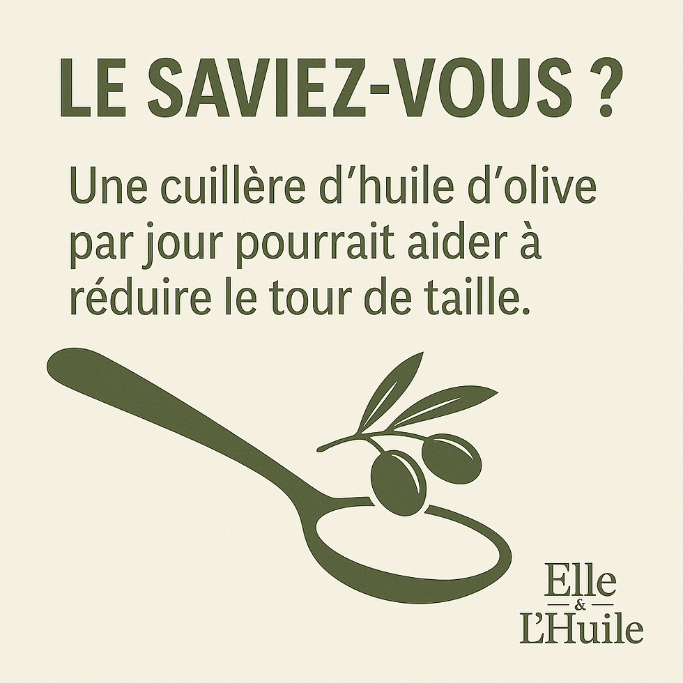 🫒 Une consommation fréquente d’huile d’olive serait liée à un tour de taille plus fin