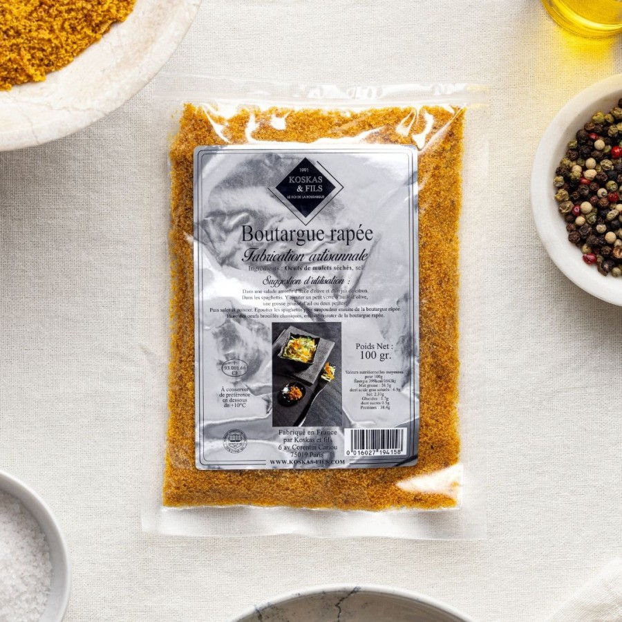 Poutargue de Mulet Râpée Fine Koskas & Fils 100g – Saveur Marine Intense Artisa