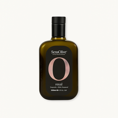 Huile d’olive vierge extra Royal Temprano de Sensolive, variété Royal d’Andalousie, récoltée tôt dans la Sierra de Cazorla, fruité vert délicat, pressée à froid en 2 h, édition limitée, idéale plats fins.