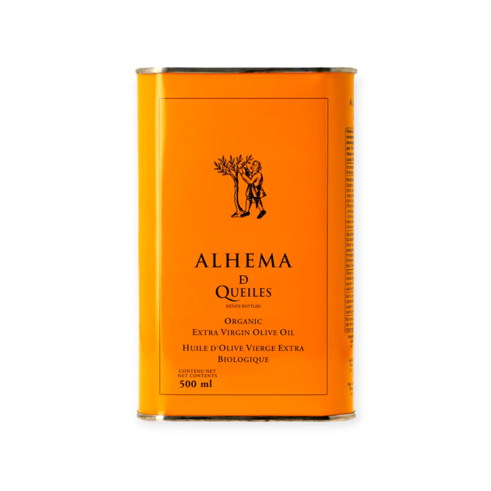 Huile d'Olive Vierge Extra Biologique - Monovariétale Arbéquine - 500 ml