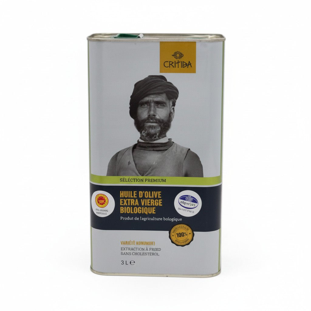 🇬🇷 Huile d’Olive BIO – Sitia 02 Crète Koroneiki 3L