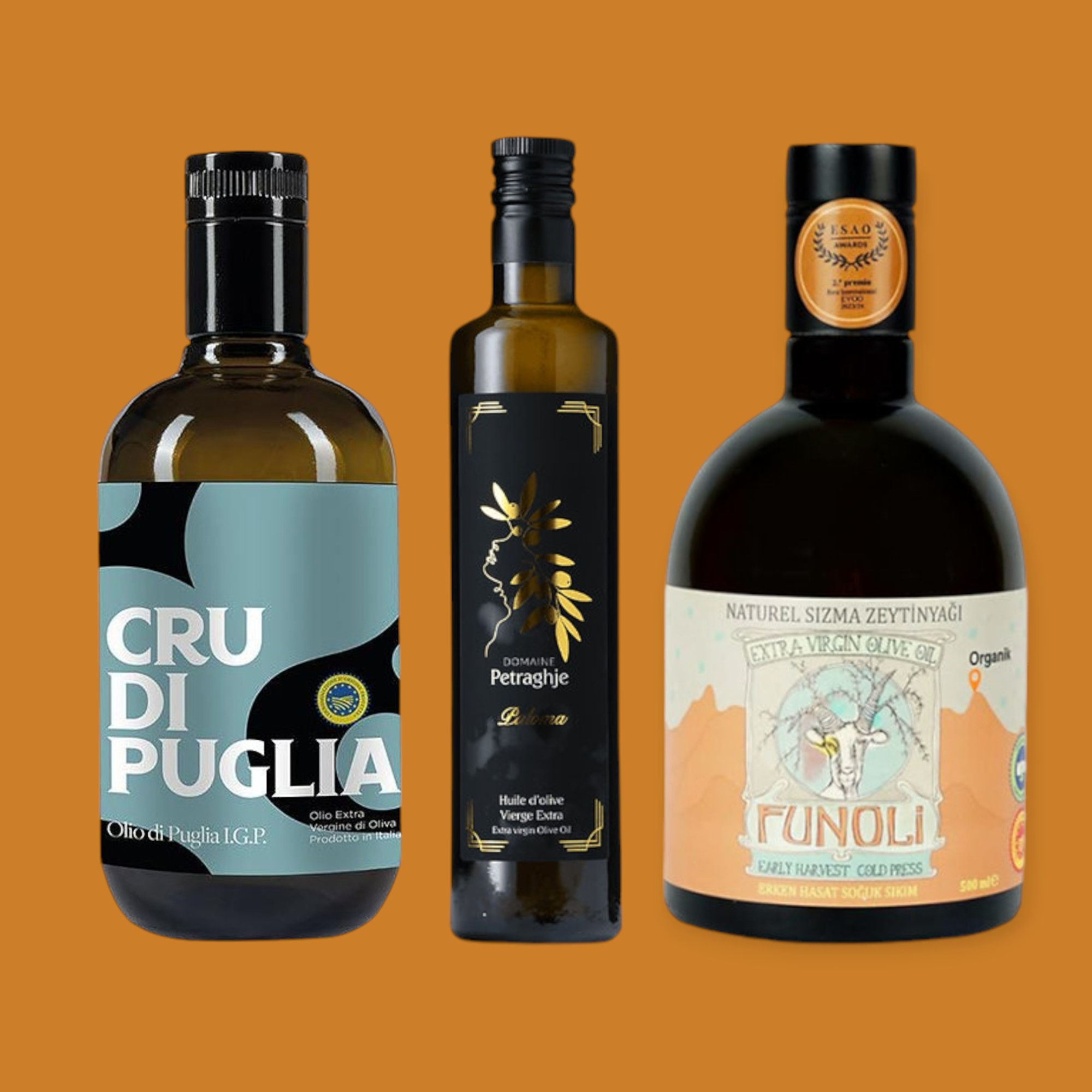 Huile d'Olive Turque, Huile d'Olive Italienne, Huile d'Olive de Corse
