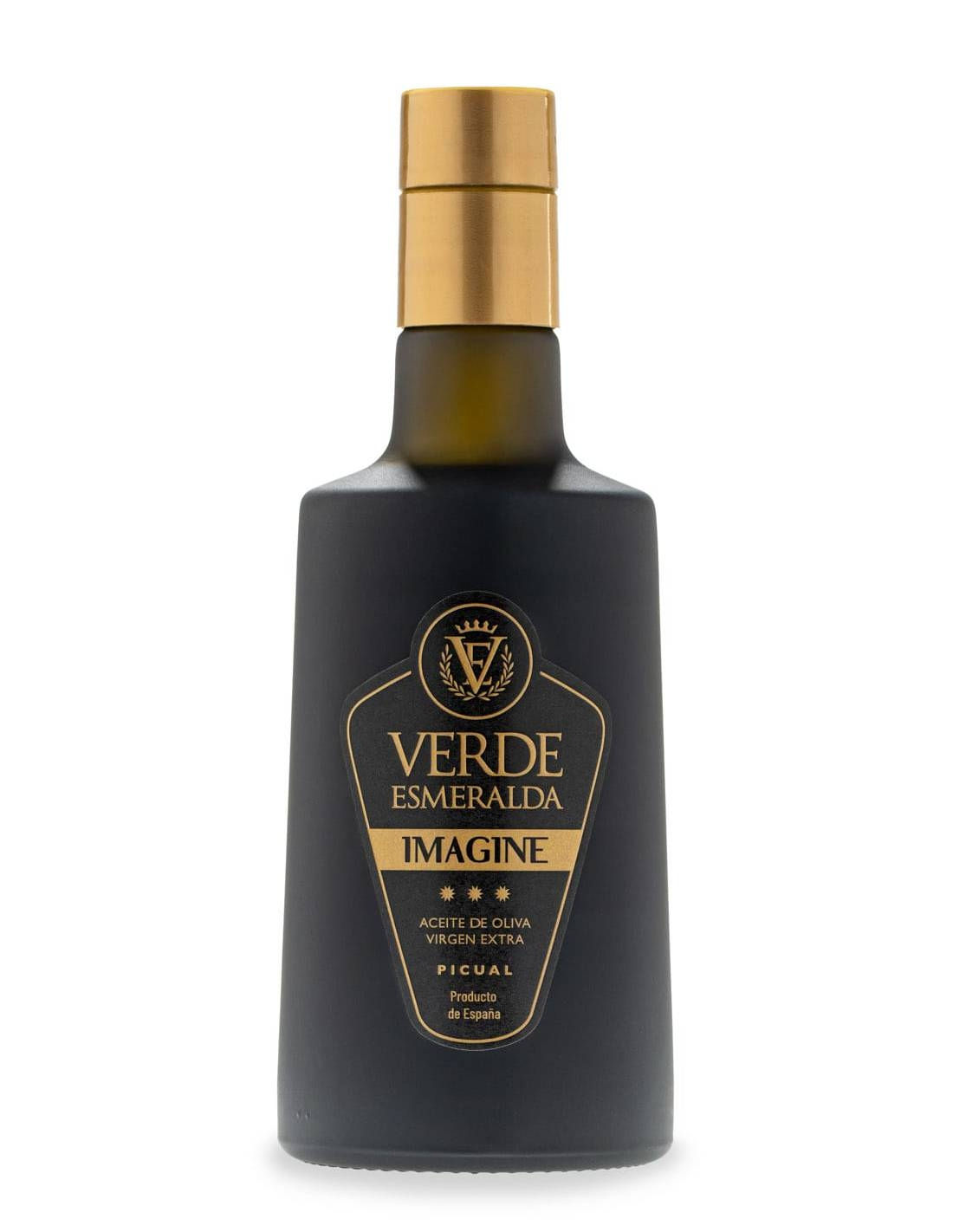Verde Esmeralda Imagine Picual Huile d'Olive Vierge Extra 500ml, Bouteille Verr