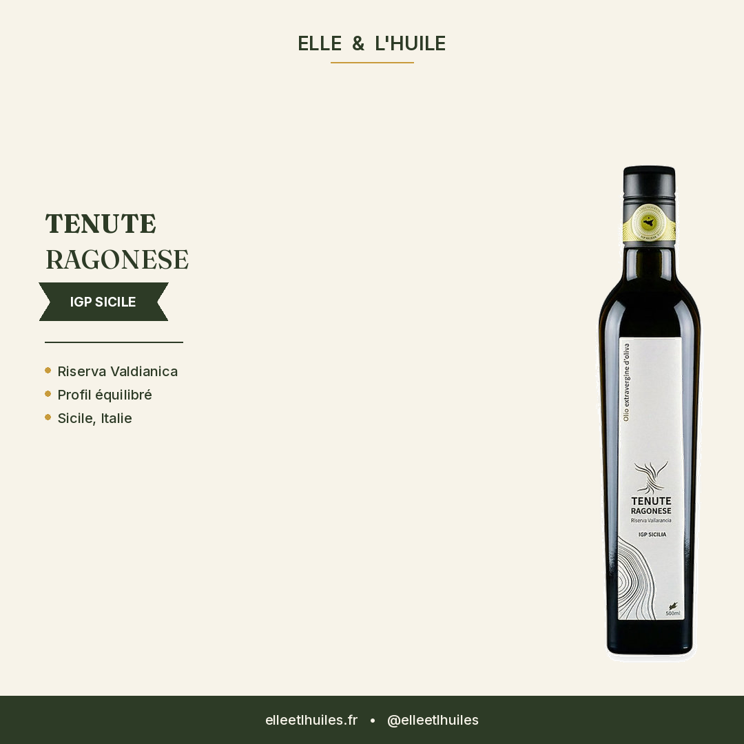 Tenute Ragonese — Huile IGP Sicile Riserva Valdianica 500ml