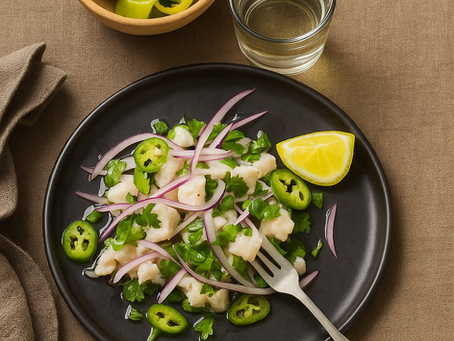 🐟 Ceviche de loup au citron vert & huile d’olive