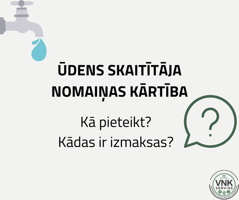 ŪDENS SKAITĪTĀJA NOMAIŅAS KĀRTĪBA
