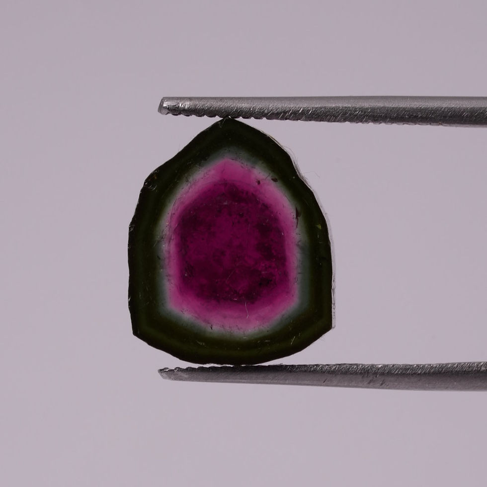 Miniatura: 2 piezas de rebanadas de turmalina de sandía natural 11,00 ct