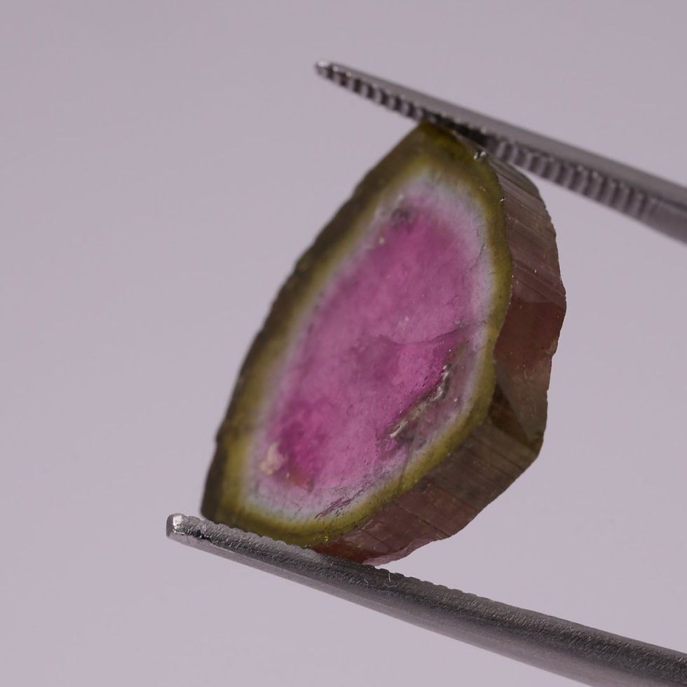 Miniature : Natural Watermelon Tourmaline Slice 12.30 ct