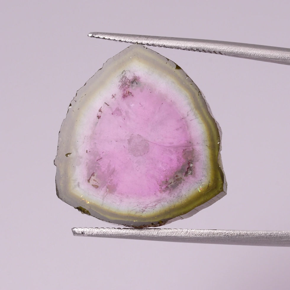 Miniatura: Natural Watermelon Tourmaline Slice 12.30 ct