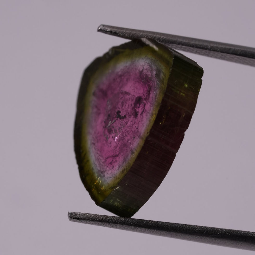 Miniatura: Fatia de turmalina de melancia natural 11,20 ct