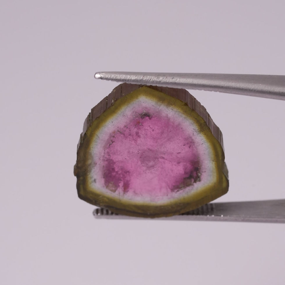 Miniatura: Natural Watermelon Tourmaline Slice 12.30 ct
