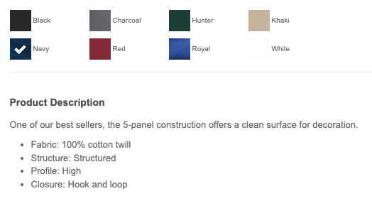 Thumbnail: CP86 Port & Company® - Five-Panel Twill Cap