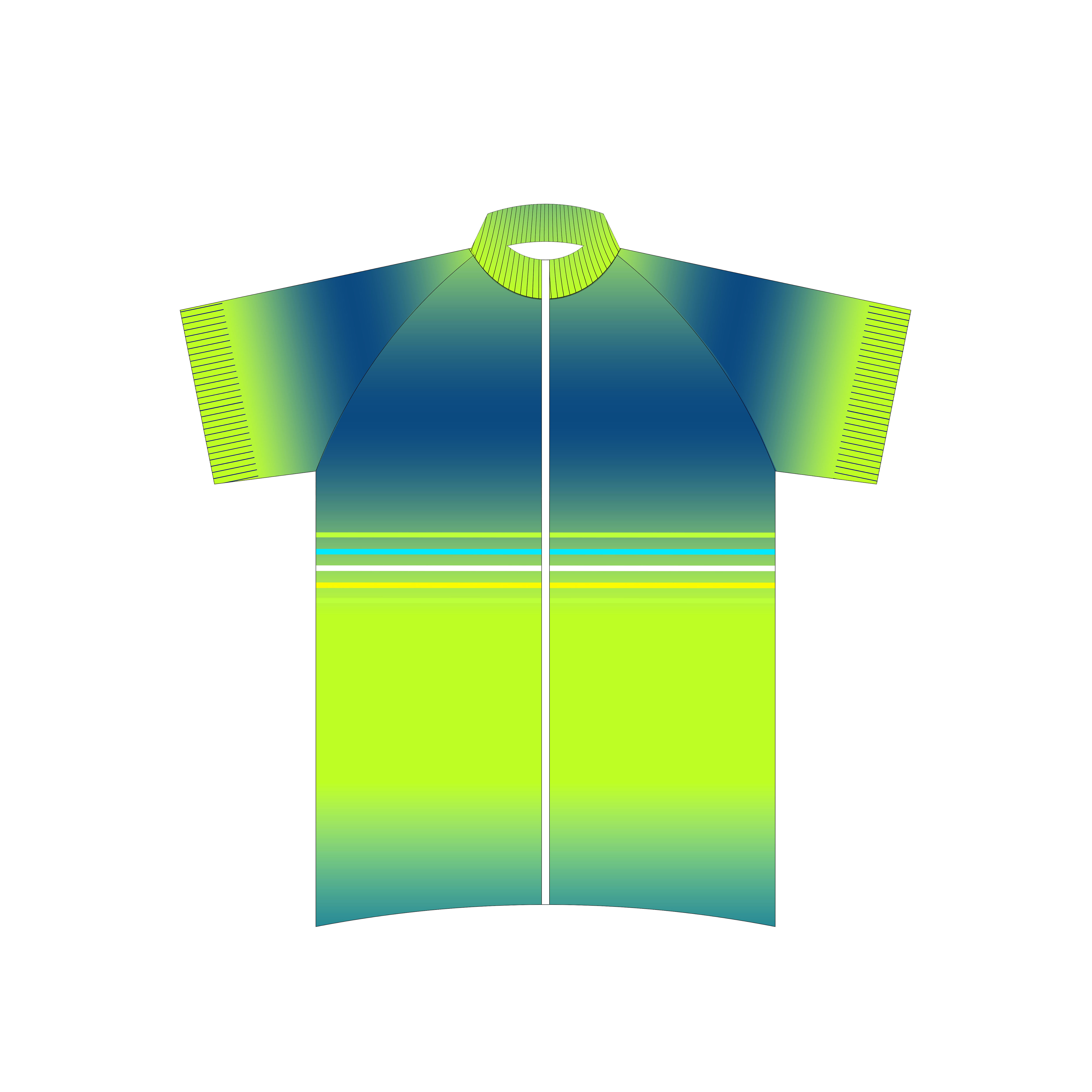 bright lime and blue