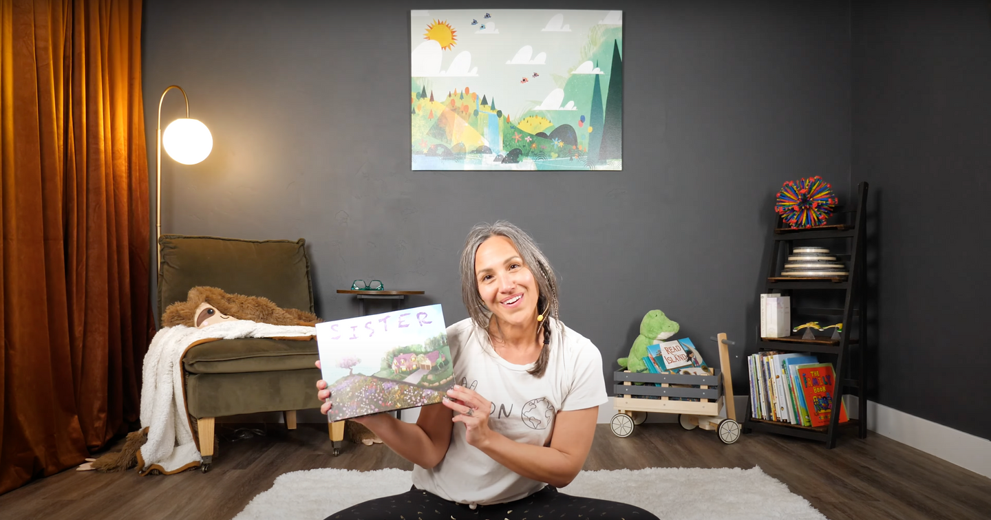 children book, kids yoga, sister, foster care, family, story-time