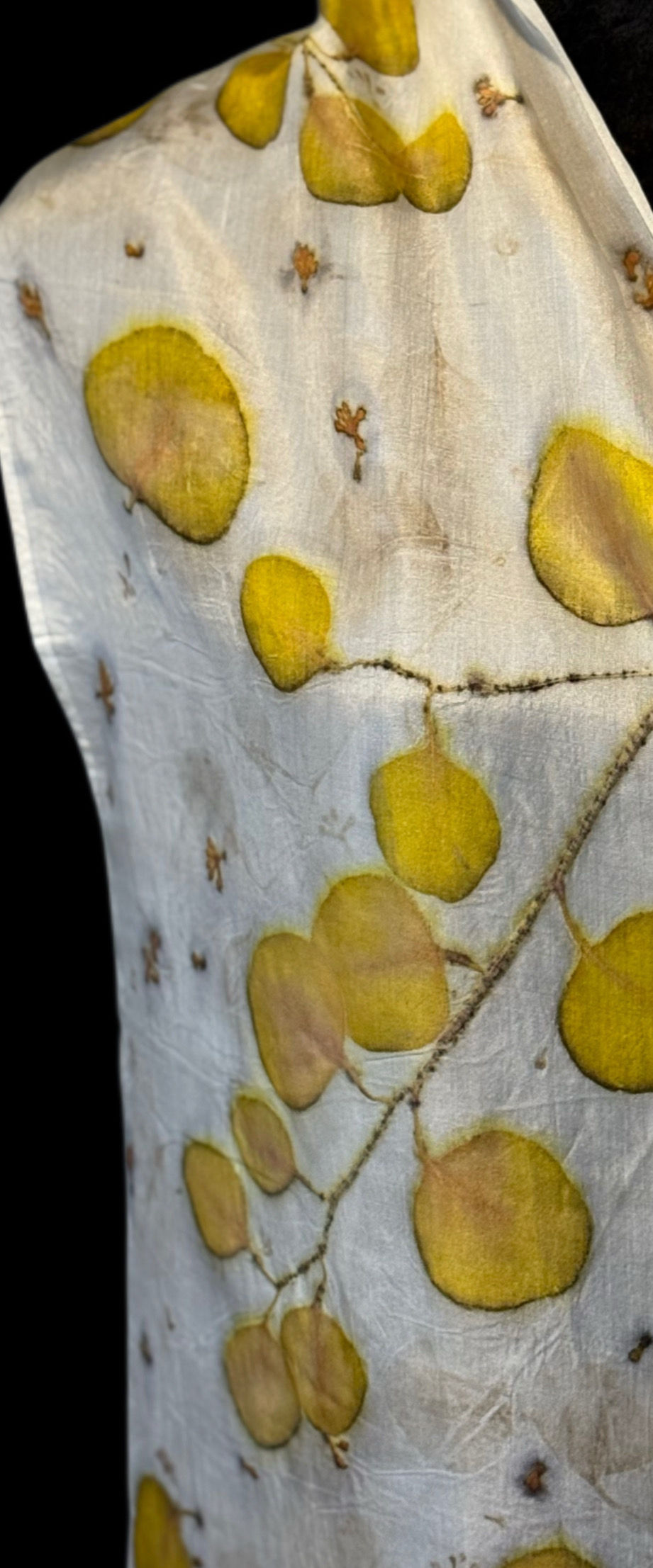 Thumbnail: "Citrine" Eco Printed Silk Scarf