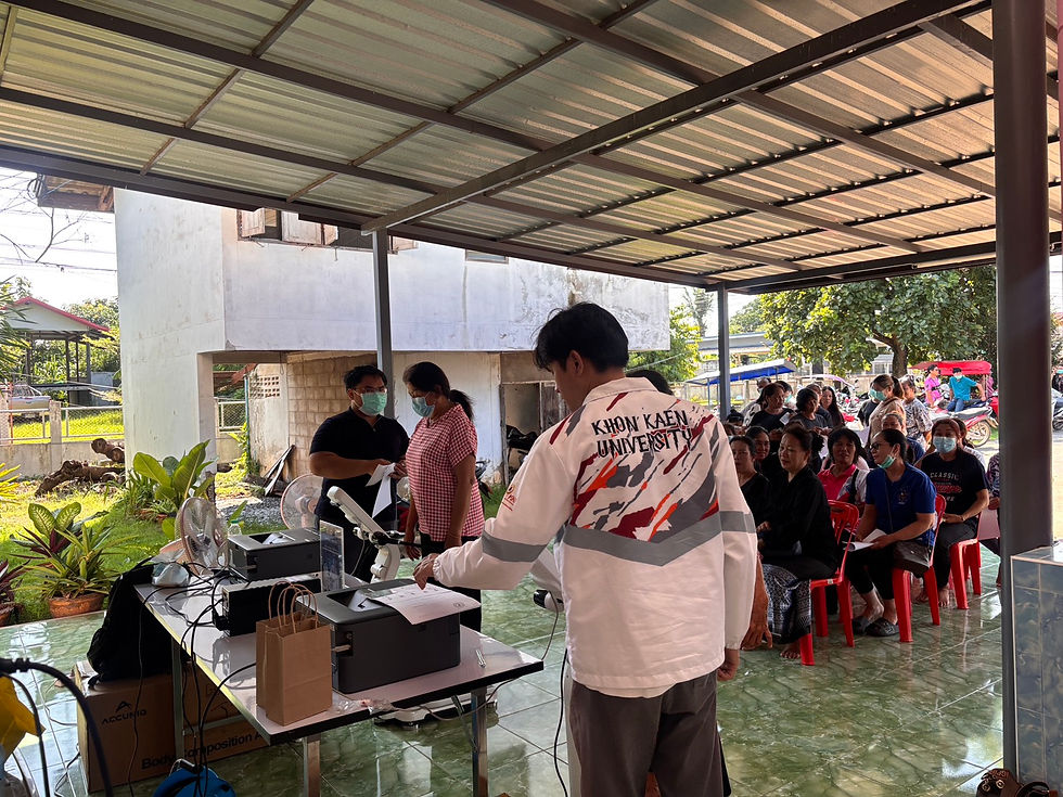 Thailand Personal Health AI ลงพื้นที่ รพ.สต.ขามป้อม อำเภอพระยืน จังหวัดขอนแก่น เดินหน้าเก็บข้อมูลสุขภาพชุมชน ยกระดับงานวิจัย AI ทางการแพทย์