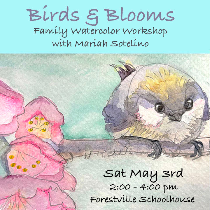 Birds & Blooms Watercolor Workshop with Mariah Sotelino