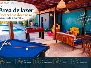 Área de lazer no Ayla Praia Hotel: diversão e descanso para toda a família