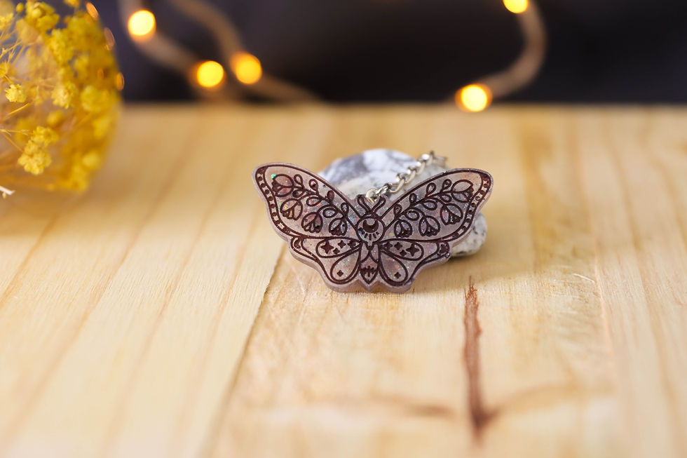 Miniature : Porte clés papillon de nuit - Résine