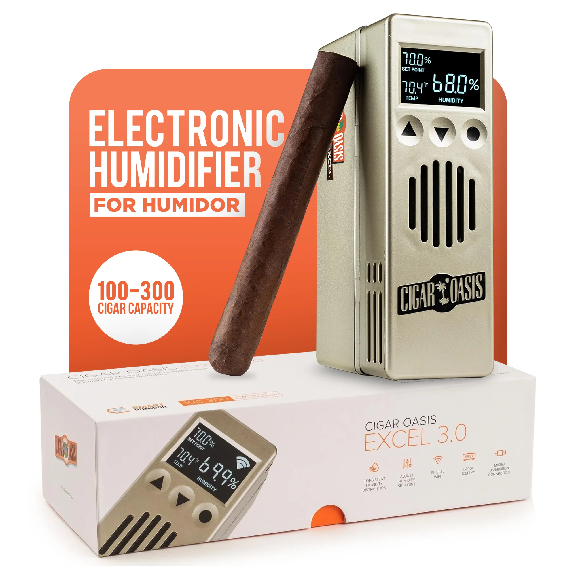 Cigar Oasis Excel 3.0 Electronic Humidifier