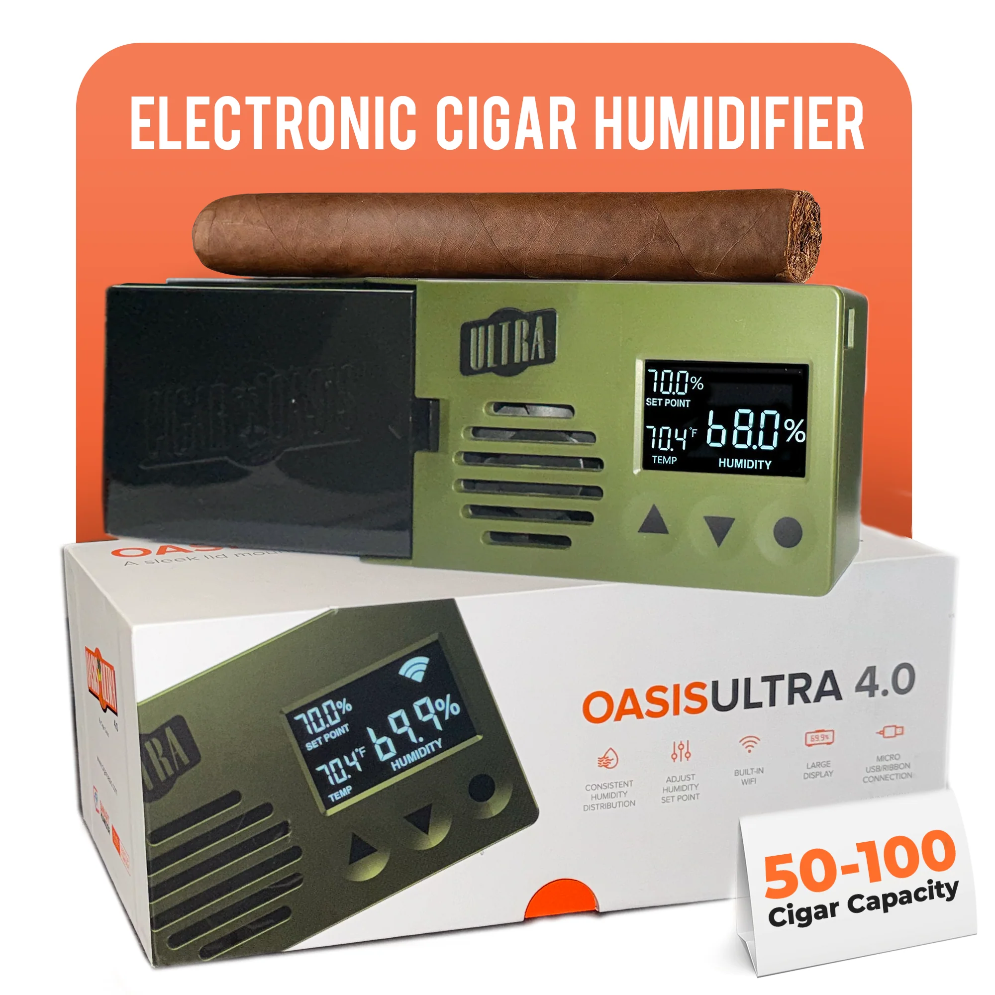 Cigar Oasis Ultra 4.0 Electronic Humidifier