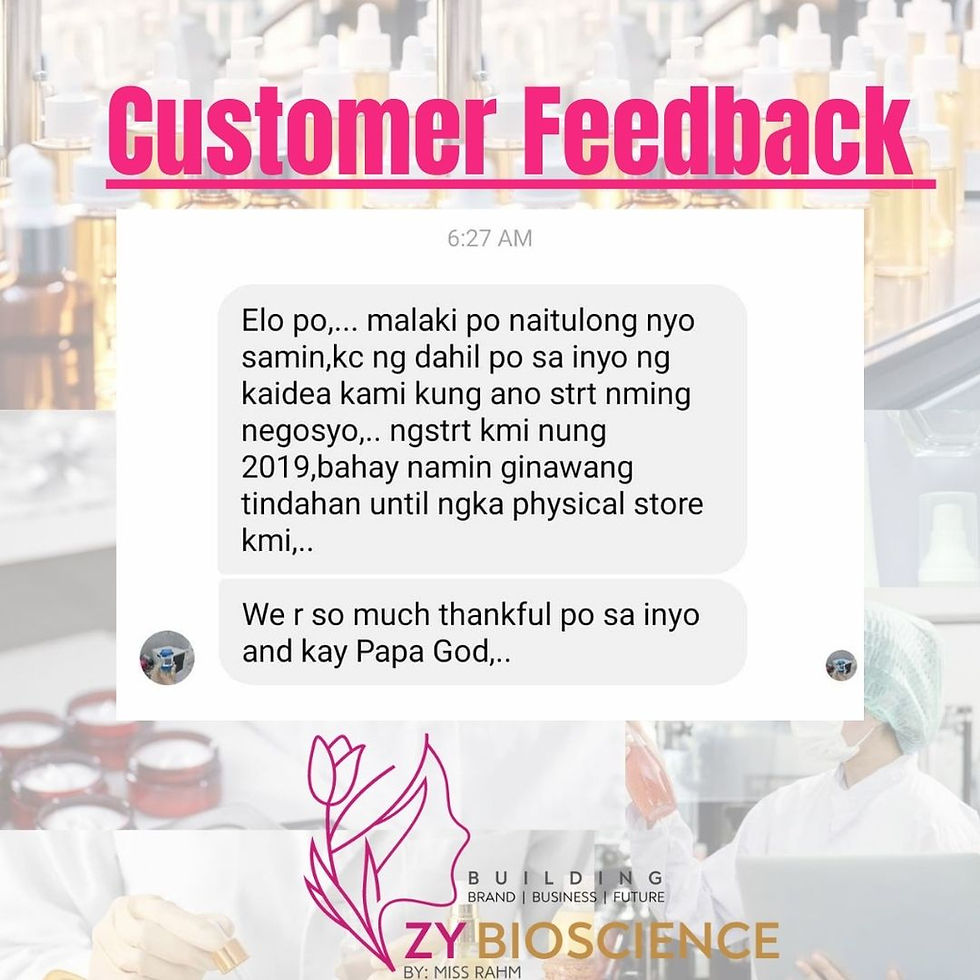 ZY SHOP CUSTOMER FEEDBACK