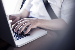 Typing on Laptop