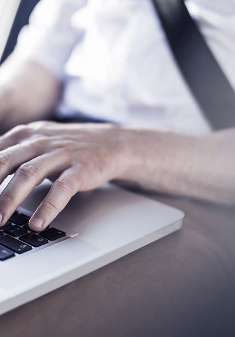 Typing on Laptop