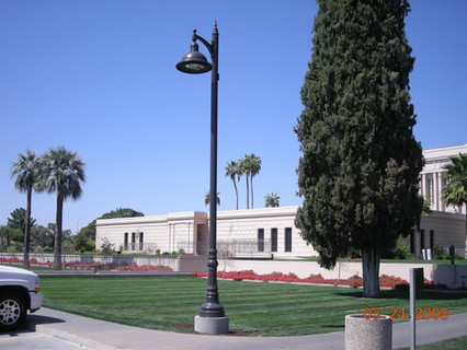 AL3017 Commercial Outdoor Area Lit with 1521 LED on 2700 Light Pole
