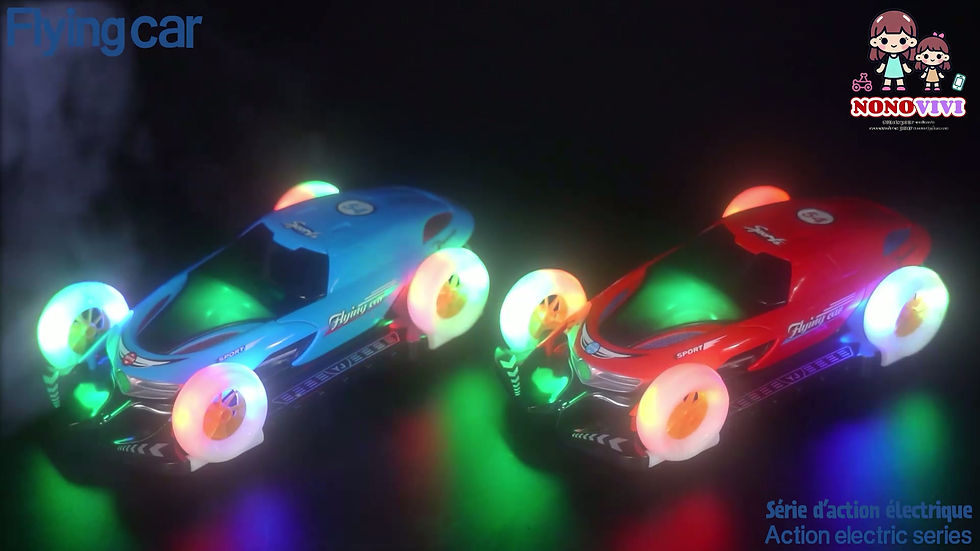 Voiture de course jouet avec roues LED lumineuses et sons, voiture enfant rotation 360 degrés 22 cm