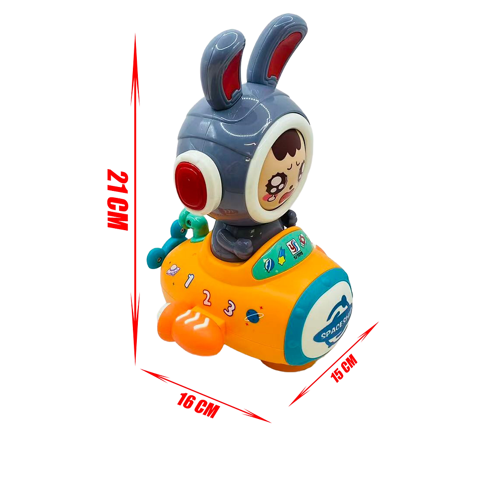 Thumbnail: Jouet animal lumineux changement de visage musical - Lapin