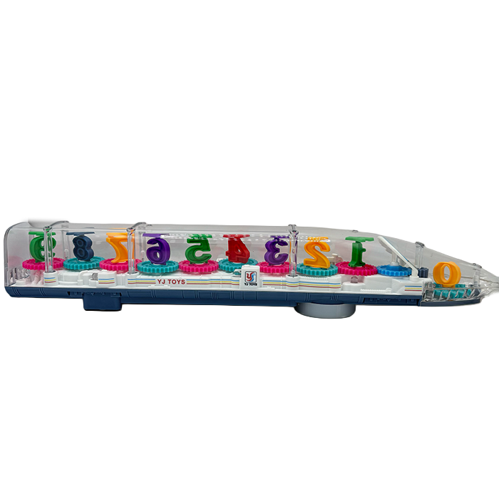 Thumbnail: Jouet - Train transparent lumineux et sonore avec lettres et chiffres