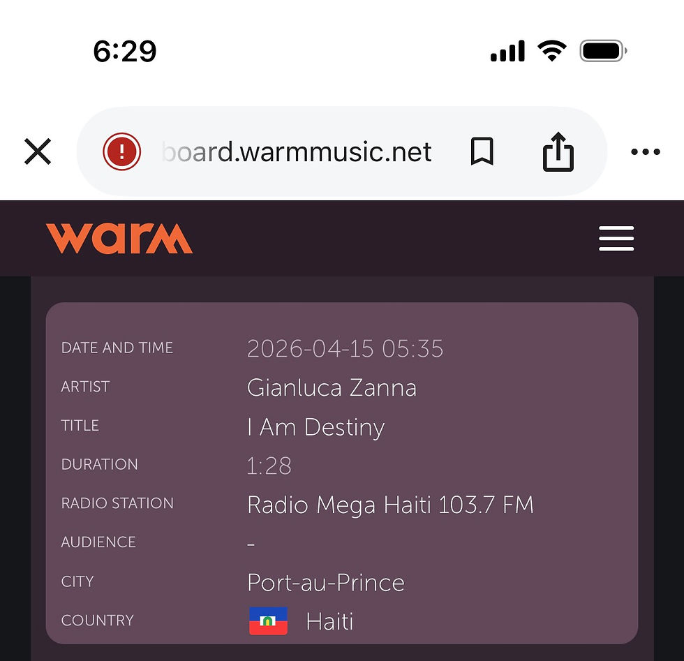 Radio Mega Haiti 103.7FM Haiti now plays Zanna Records Hit Song "I AM DESTINY"