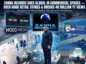 Zanna Records Goes Global in Commercial Spaces — Now Playing in Stores, Hotels, and Cinemas Across 150+ Countries