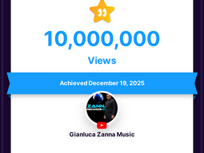 Zanna Records - Gianluca Zanna Shatters 10 Million Views on YouTube, Proving the Power of True Independence in Music