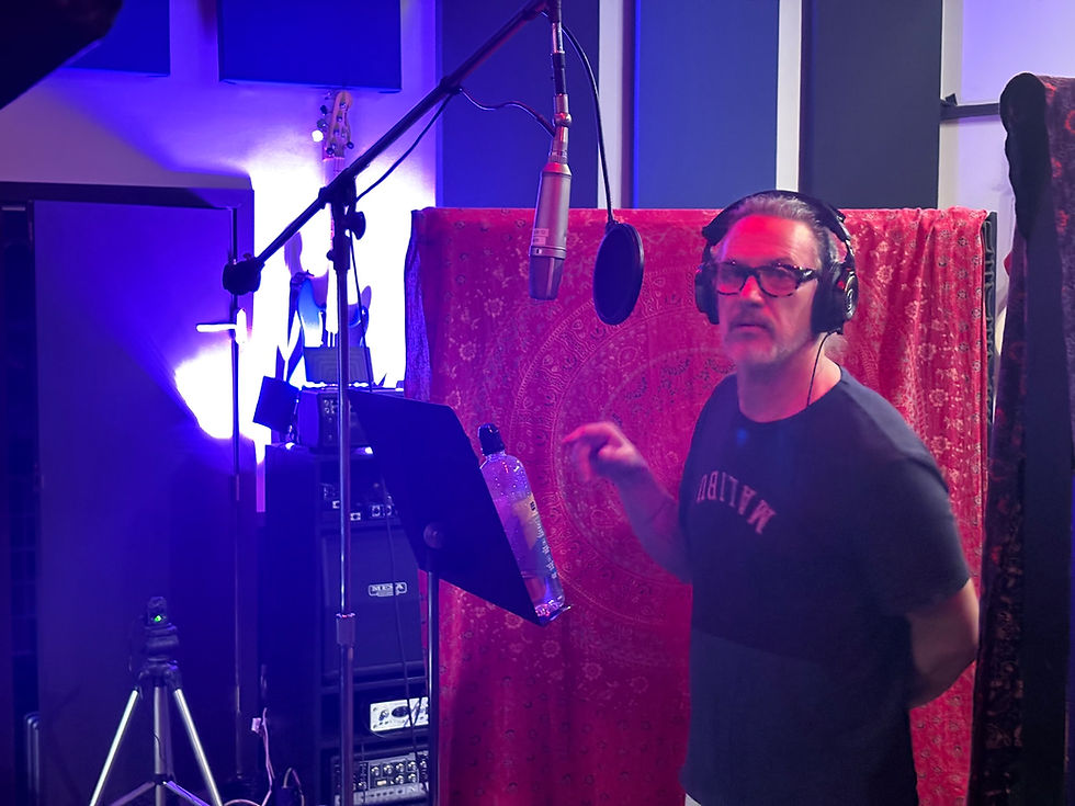 Kevin Martin during recording of Live with No Regrets