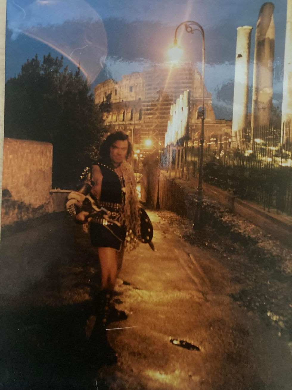 Rome December 1997, Gianluca Zanna before emigrating to America spent 15 months living on the streets of Rome as a Roman Gladiator after closing his music magazine "Contatto Discografico"