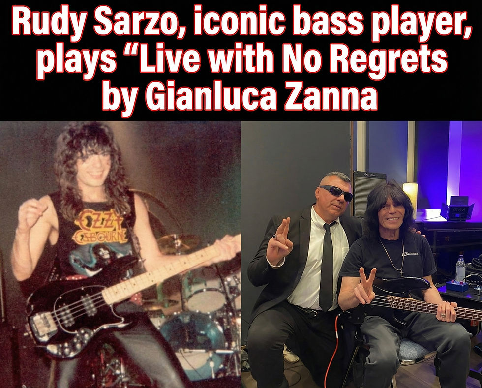 Rudy Sarzo, iconic bass player records "Live with No Regrets" by Gianluca Zanna
