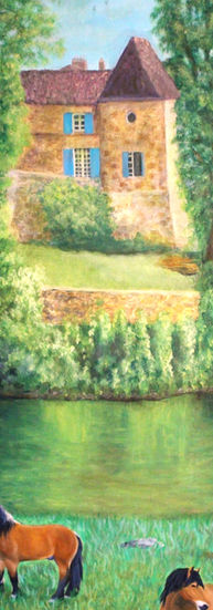 La maison de pierres au bord de l'eau